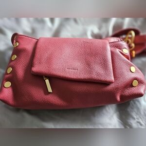 Hammitt Pebbled Pink Shoulder Bag with Gold Hardware